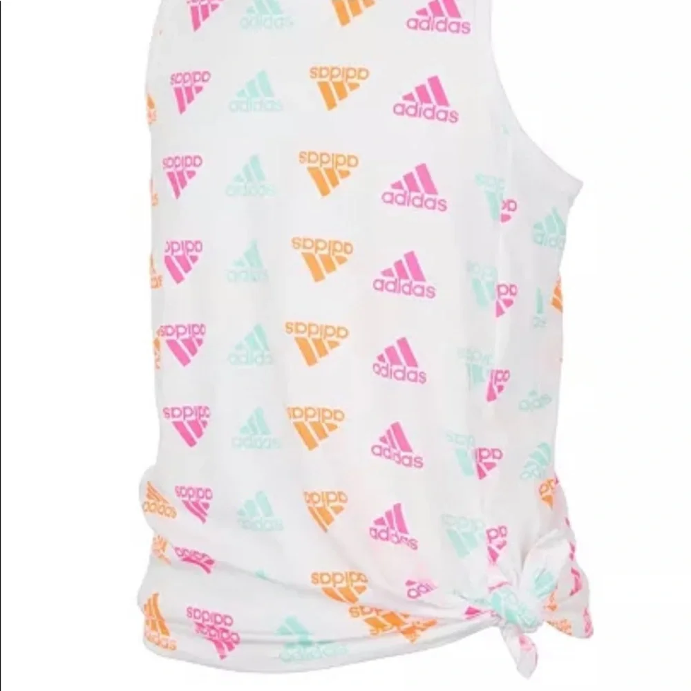 Adidas Little Girls Sleeveless Print
Tie Front Tank Top - Picture 3 of 4